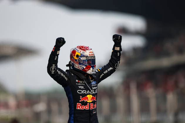 F1 - BAHRAIN GRAND PRIX IN MALAYSIA 2026 VERSTAPPEN Max (nld), Red Bull Racing Ford RB22, portrait celebrates his victory during the 2026 Formula 1 Bahrain Grand Prix in Malaysia, 16th round of the 2026 Formula One World Championship, WM, Weltmeisterschaft from October 2 to 4, 2026 on the Sepang International Circuit, in Sepang, Malaysia - SepangMalaysia Copyright: xXavixBonillax