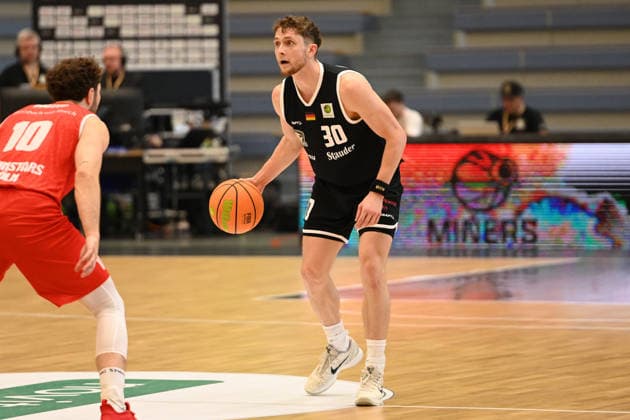 Marc William Friederici, Matchday 3, BARMER 2 Basketball Bundesliga Pro A: ETB Miners vs. RheinStars Cologne, October 4, 2026; Marc William Friederici, ETB Miners, Matchday 3 of the BARMER 2 Basketball Bundesliga Pro A, ETB Miners vs. RheinStars Cologne, final score 86–91 at the Sporthalle am Hallo on October 4, 2026, in front of 946 spectators