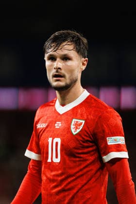 RECORD DATE NOT STATED 4th October 2026; Cardiff City Stadium, Cardiff, Wales; UEFA Nations League Football, Wales versus Denmark; Liam Cullen of Wales AmandaxMcMaster