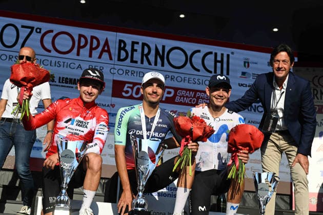 05-10-2026 Coppa Bernocchi; 2026, Decathlon - Cma Cgm; 2026, Ukyo; 2026, Movistar; Isidore, Noa; Dati, Tommaso; Aular Sanabria, Orluis; Roveda, Luca; Legnano;