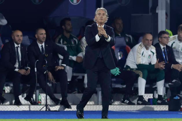 UEFA Nations League football match Italy vs Turkey Roberto Mancini Italian coach of Italy gesticulate during UEFA Nations League football match (League A, Group A1) between Italy vs Turkey at the Renato Dall Ara stadium in Bologna on October 05, 2026. _BPH3011 Copyright: xAntonioxBalascox