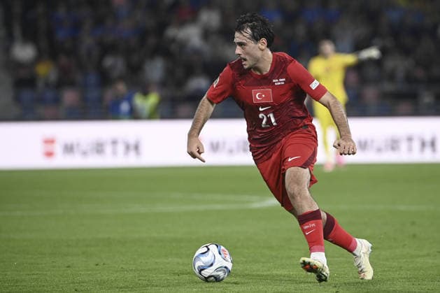 Italy v Turkiye - UEFA Nations League ?????? BOLOGNA, ITALY, OCTOBER 05: Aral Simsir of Turkiye in action during the UEFA Nations League Group A1 League phase football match between Italy and Turkiye at the Renato Dall’Ara stadium in Bologna, Italy, on October 05, 2026. Isabella Bonotto Anadolu Bologna Italy. Editorial use only. Please get in touch for any other usage. Copyright: x2026xAnadoluxIsabellaxBonottox
