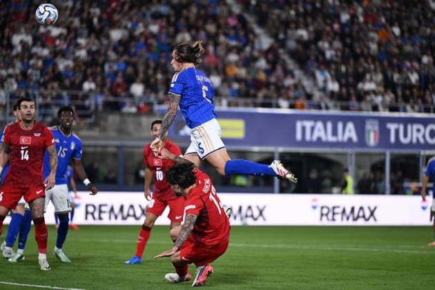 Db Bologna 05 10 2026 - Nations League Italia-Turchia foto Daniele Buffa Image nella foto: gol Riccardo Calafiori