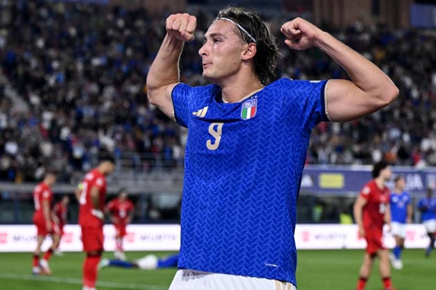 Db Bologna 05 10 2026 - Nations League Italia-Turchia foto Daniele Buffa Image nella foto: esultanza gol Pio Esposito i