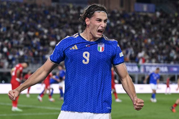 Db Bologna 05 10 2026 - Nations League Italia-Turchia foto Daniele Buffa Image nella foto: esultanza gol Pio Esposito i