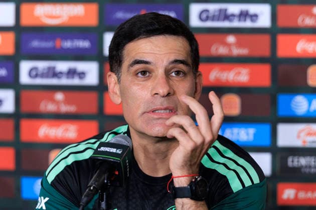 October 5, 2026, Los Angeles, California, USA: Head coach, Rafael Marquez of Mexico during a press conference, PK, Pressekonferenz on Monday, October 5, 2026 at BMO Stadium in Los Angeles, California in preparation for an International Friendly, Länderspiel, Nationalmannschaft match against Chile on Tuesday October 6, 2026 at the Los Angeles Memorial Coliseum. ARIANA RUIZ PI Mexico Press Conference - ZUMAp124 20261005_zaa_p124_004 Copyright: xArianaxRuizx