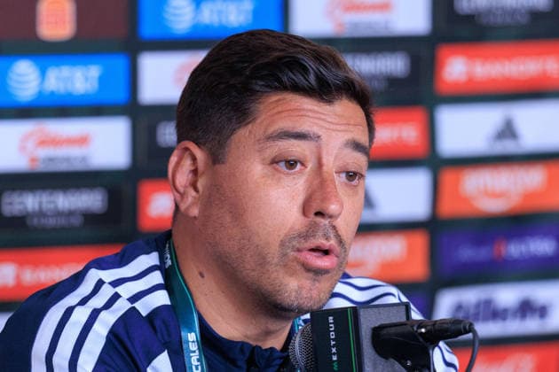 October 5, 2026, Los Angeles, California, USA: Head coach, Nicolas Cordova of Chile during a press conference, PK, Pressekonferenz before an International Friendly, Länderspiel, Nationalmannschaft match against Mexico at BMO Stadium on Tuesday, October 6, 2026, in Los Angeles, California. JAVIER ROJAS PI Chile Press Conference - ZUMAp124 20261005_zaa_p124_048 Copyright: xJavierxRojasx