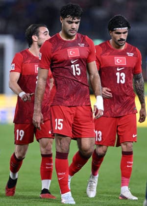 Db Bologna 05 10 2026 - Nations League Italia-Turchia foto Daniele Buffa Image nella foto: Ozan Kabak-Yunus Akgun-Eren Elmali