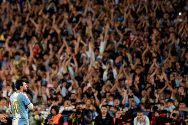 BUENOS AIRES, ARGENTINA 6 OCTOBER: Lionel Messi of the Argentine national team, Nationalteam celebrates the goal he has just scored in front of the Argentine fans, during a friendly match between Argentina and Benin at the Estadio Monumental Antonio V. Liberti on 6 October 2026 in Buenos Aires, Argentina. Copyright: xMBxMediax