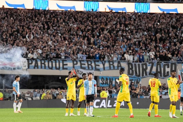 BUENOS AIRES, ARGENTINA - OCTOBER 6: Lionel Messi of Argentina reacts during the International Friendly, Länderspiel, Nationalmannschaft football match between Argentina and Benin, at the Estadio Monumental Antonio V. Liberti, on October 6, 2026, in Buenos Aires, Argentina. Richard Callis Fotoarena (Richard Callis SPP) Copyright: xRichardxCallisx xSPPx spp-en-RiCa-3026227