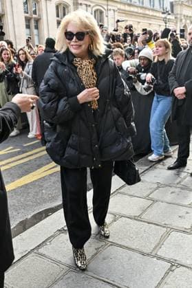 PFW Jean Paul Gaultier Outside Arrivals Amanda Lear arriving at Jean Paul Gaultier show during Paris Fashion Week Haute Couture in Paris, France on January 24, 2024. Photo by Julien Reynaud APS-Medias ABACAPRESS.COM Paris France  Copyright: xReynaudxJulien APS-Medias ABACAx
