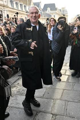 PFW Jean Paul Gaultier Outside Arrivals Jean Paul Gaultier arriving at Jean Paul Gaultier show during Paris Fashion Week Haute Couture in Paris, France on January 24, 2024. Photo by Julien Reynaud APS-Medias ABACAPRESS.COM Paris France  Copyright: xReynaudxJulien APS-Medias ABACAx