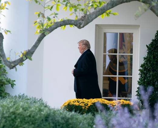 President Donald Trump departs The White House to attend a political event in Florida United States President Donald J. Trump departs The White House in Washington, DC, to attend a political event in Florida, October 31, 2018. Photo Credit: Chris Kleponis CNP AdMedia Washington District of Columbia United States of America EDITORIAL USE ONLY  Copyright: xx ChrisxKleponisx admphotostwo539143