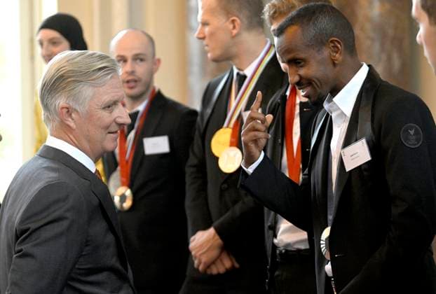 King Philippe and Queen Mathilde receive the Belgian athletes of 2024 BRUSSELS, BELGIUM - NOVEMBER 07 : Bashir Abdi pictured. King Philippe and Queen Mathilde receive the Belgian athletes who have particularly distinguished themselves in 2024 (Paris Olympic and Paralympic Games, European or world championship in an Olympic or Paralympic discipline) on November 7, 2024 in Brussels, Belgium, 07 11 2024 Brussels Belgium  Copyright: xDidierxLebrunx