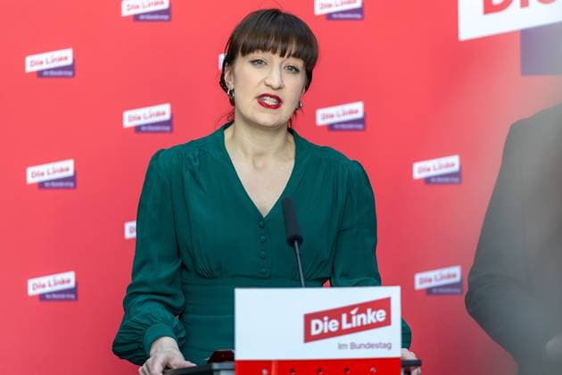Statement Die Linke Heidi Reichinnek at a statement Die Linke on 17 03 25 in Berlin Berlin Germany Paul Löbe Haus