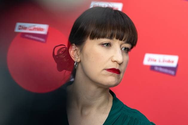 Statement Die Linke Heidi Reichinnek at a statement Die Linke on 17 03 25 in Berlin Berlin Germany Paul Löbe Haus