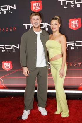 October 6, 2025, Los Angeles, California, USA: Robert Irwin, Witney Carson at the World Premiere of Tron Ares at the TCL Chinese Theatre IMAX Los Angeles USA - ZUMAg107 20251006_zep_g107_205 Copyright: xNinaxPrommerx
