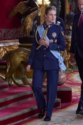 October 12, 2025, Madrid, Madrid, Spain: KING FELIPE VI of Spain and QUEEN LETIZIA of Spain CROWN PRINCESS LEONOR of Spain and PRINCESS SOFIA of Spain attend a reception during the National Day at the Royal Palace Madrid Spain - ZUMAc260 20251012_zep_c260_012 Copyright: xMikexChicorrox