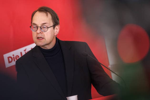 Statement Die Linke Heidi Reichinnek and Soeren Pellmann Die Linke at a statement on 17 03 26 in Berlin Berlin Berlin Germany Reichstag