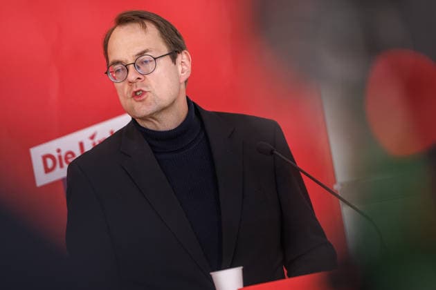 Statement Die Linke Heidi Reichinnek and Soeren Pellmann Die Linke at a statement on 17 03 26 in Berlin Berlin Berlin Germany Reichstag