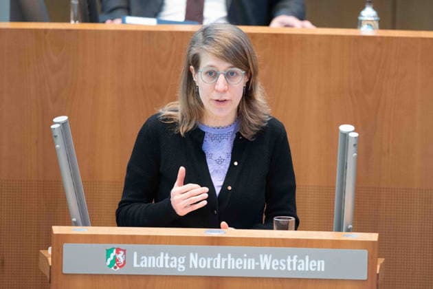 Verena SCHAEFFER, Schäffer, Minister for Children, Youth, Family, Equality, Refugees and Integration of the State of North Rhine-Westphalia during her speech 118 Session of the State Parliament of North Rhine-Westphalia, in the State Parliament of North Rhine-Westphalia NRW, Duesseldorf on 18 03 2026,
