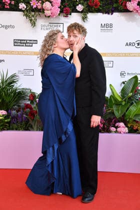 Gisa Flake and Knud Riepen at the German Film Award Lola ceremony at the Palais am Funkturm exhibition center in Berlin on 29 05 2026