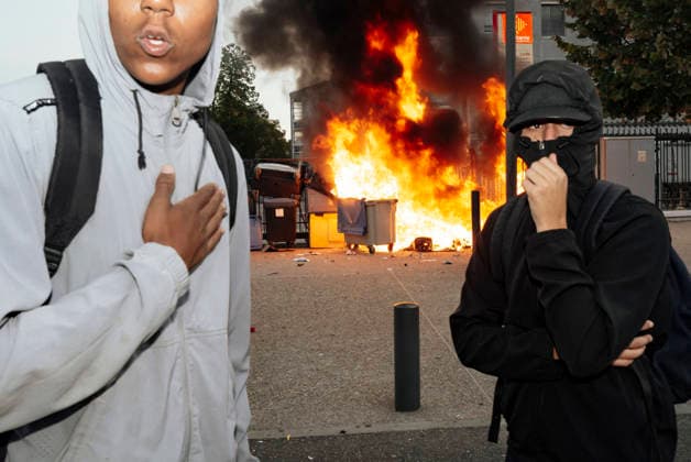 High School Student Protests Spread Across France - Montauban Young people standing in front of burning rubbish bins outside Antoine Bourdelle High School. Blockades at the Bourdelle and Michelet secondary schools in Montauban. The students protest continues this Friday, 2 October, in Occitanie and across all regions of France. In Montauban, police are securing the Antoine Bourdelle secondary school, where several rubbish bins have been set alight. France, Montauban, 2 October 2026. Photo by Patricia Huchot-Boissier ABACAPRESS.COM Montauban OCCITANIE France Copyright: xHuchot-BoissierxPatricia ABACAx