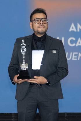 October 4, 2026: TO-45341 & x2013; Mexico City. October 3, 2026. Gaston Alvarez wins an Ariel Award at the 68th Ariel Awards ceremony presented by the Mexican Academy of Cinematographic Arts and Sciences (AMACC), held at Churubusco Studios in Mexico City. Clasos.com.mx  - ZUMAcs4_ 20261004_faa_cs4_003 Copyright: xMikaxRoblesx