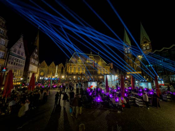Celebrating German Unity Day in Bremen: German Unity Day 2026 Celebrations, Bremen, October 3, 2026, Bremen, public festival, Fanta Vier concert, illuminations along the Schlachte, light show in Bremen, Germany, October 3, 2026 Fanta4 + Illumination HB 3.10.26 LR-6339