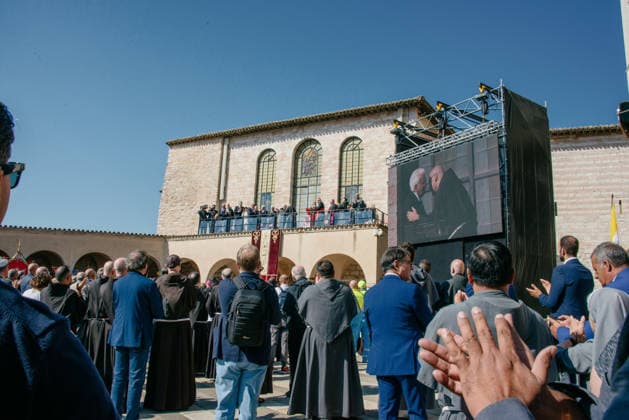 IPA89293415 - ASSISI October 4, 2026 Basilica of St. Francis celebration of the feast of St. Francis, patron saint of Italy, with the participation of President of the Republic Sergio Mattarella. After Mass, the President delivered a speech from the loggia of the Basilica, emphasizing Franciscan values and the priority of peace. Copyright: xemanuelaxbianconix xx IPA89293415