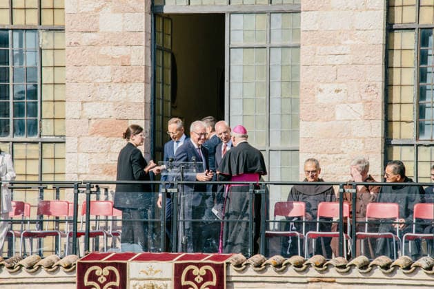 IPA89293535 - ASSISI October 4, 2026 Basilica of St. Francis celebration of the feast day of St. Francis, patron saint of Italy, with the participation of President of the Republic Sergio Mattarella. After Mass, a speech from the loggia. Here is Undersecretary Mantovano. Copyright: xemanuelaxbianconix xx IPA89293535