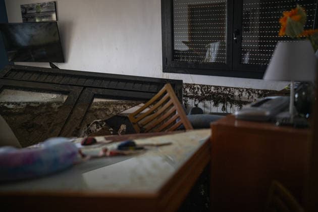 2 people killed as heavy rain hits parts of Spain BARCELONA, SPAIN - OCTOBER 4: An interior view of flooded house as floodwaters submerge streets following severe torrential rainfall in Montornes del Valles, Barcelona, Spain on October 4, 2026. Heavy rains triggered widespread flooding across Catalonia, leaving at least two people dead and one missing as emergency services responded to widespread disruptions. Lorena Sopena Lopez Anadolu Barcelona Spain. Editorial use only. Please get in touch for any other usage.  Copyright: x2026xAnadoluxLorenaxSopenaxLopezx