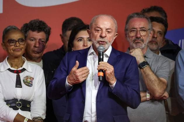 Lula s statement after the first round of the presidential election was decided. Sao Paulo, SP. 04.10.2026 - Elections-2026 - First statement by the president and candidate for re-election, Luiz Inacio Lula da Silva (PT) after the definition of the result of the first round of the election, at the Renaissance Hotel, on Paulista Avenue, central region of Sao Paulo, this Sunday, October 4, 2026.(Foto: Marina Uezima Brazil Photo Press Brazil Photo Press) INTERNATIONAL Sao Paulo Sao Paulo Brasil Copyright: xMarinaxUezimax