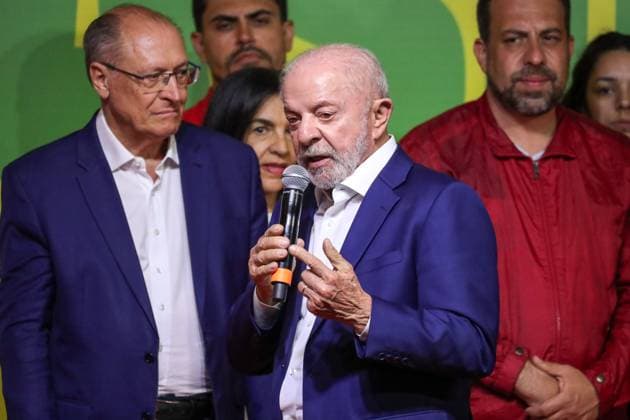 Lula s statement after the first round of the presidential election was decided. Sao Paulo, SP. 04.10.2026 - Elections-2026 - First statement by the president and candidate for re-election, Luiz Inacio Lula da Silva (PT) after the definition of the result of the first round of the election, at the Renaissance Hotel, on Paulista Avenue, central region of Sao Paulo, this Sunday, October 4, 2026.(Foto: Marina Uezima Brazil Photo Press Brazil Photo Press) INTERNATIONAL Sao Paulo Sao Paulo Brasil Copyright: xMarinaxUezimax