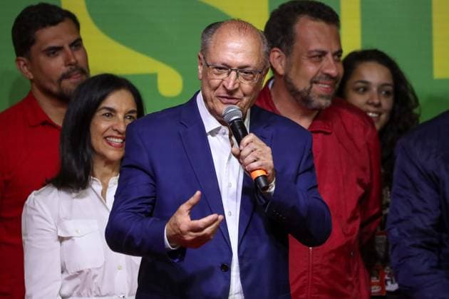 Lula s statement after the first round of the presidential election was decided. Sao Paulo, SP. 04.10.2026 - Elections-2026 - Geraldo Alckmin speaks after the results of the first round of the election are announced, at the Renaissance Hotel, on Paulista Avenue, in the central region of Sao Paulo, this Sunday, October 4, 2026.(Foto: Marina Uezima Brazil Photo Press Brazil Photo Press) INTERNATIONAL Sao Paulo Sao Paulo Brasil Copyright: xMarinaxUezimax