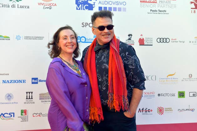 IPA89305468 - Lucca, October 4, 2026 Today is the last day of the Lucca Film Festival, which, as always, is full of surprises. At the Cinema Astra in Piazza del Giglio, the cast of the film PLUMP JACK, directed by American filmmaker Martin Guigui, is making an appearance. In the photo: actor Nathan Granner and a friend. Copyright: xRobertoCappelloxfotografox xRobertoCappelloxfotografox IPA89305468