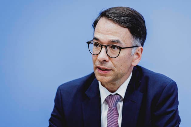 Christian Heinz, Minister of Justice and for the Rule of Law in Hesse, photographed during a press conference on the topic Taking a Firm Stand Against Anti-Semitism: Expert Opinion on the Draft Law Criminalizing the Denial of Israel’s Right to Exist in Berlin, October 5, 2026, Berlin, Germany Copyright: xFlorianxGaertnerx