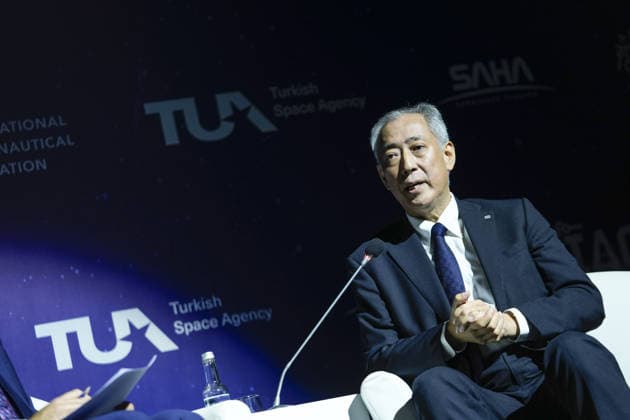 Space agency heads convene for a special session as part of IAC in Antalya ANTALYA, TURKIYE - OCTOBER 5: JAXA President Yamakawa Hiroshi, delivers a speech during the Space Agency Heads session held as part of the 77th International Astronautical Congress (IAC) at the NEST Congress Center in Antalya, Turkiye, on October 5, 2026. The congress is organized by the International Astronautical Federation (IAF), coordinated by the Turkish Ministry of Industry and Technology, and co-hosted by the Turkish Space Agency (TUA) and SAHA Istanbul. Osmancan Gurdogan Anadolu Antalya Turkey. Editorial use only. Please get in touch for any other usage. Copyright: x2026xAnadoluxOsmancanxGurdoganx