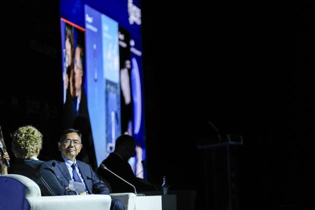 Space agency heads convene for a special session as part of IAC in Antalya ANTALYA, TURKIYE - OCTOBER 5: China National Space Administration (CNSA) Chief Engineer Li Guoping (R), delivers a speech during the Space Agency Heads session held as part of the 77th International Astronautical Congress (IAC) at the NEST Congress Center in Antalya, Turkiye, on October 5, 2026. The congress is organized by the International Astronautical Federation (IAF), coordinated by the Turkish Ministry of Industry and Technology, and co-hosted by the Turkish Space Agency (TUA) and SAHA Istanbul. Osmancan Gurdogan Anadolu Antalya Turkey. Editorial use only. Please get in touch for any other usage. Copyright: x2026xAnadoluxOsmancanxGurdoganx