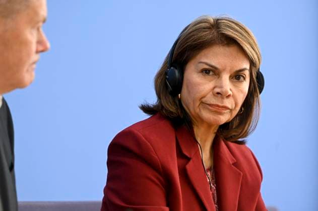 ABB BPK Laura Chinchilla Miranda, President of Costa Rica and Co-Chair of the ENSK Topic: Presentation of the North-South Commission on Development Policy (ENSK) Press Conference on the Composition and Priority Issues of the North-South Commission on Development Policy at the Federal Press Conference (BPK) in Berlin on October 5, 2026 Berlin, Germany