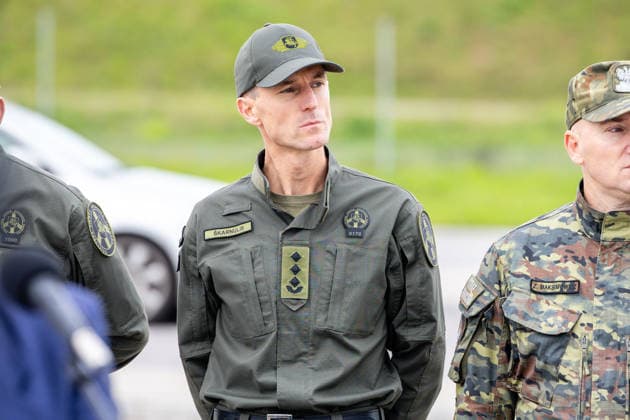 The meeting between Martynas Katelynas and Marcin Kierwinski at the Budzisko Border Control Point on October 5, 2026, in Budzisko  Copyright: xTeodorasxBiliÅ«nas BNSx
