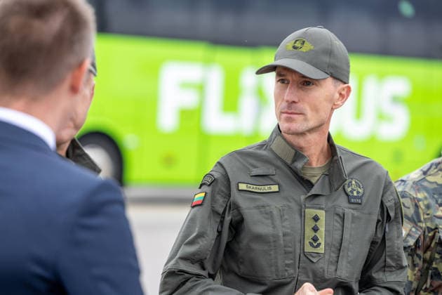 The meeting between Martynas Katelynas and Marcin Kierwinski at the Budzisko Border Control Point on October 5, 2026, in Budzisko  Copyright: xTeodorasxBiliÅ«nas BNSx