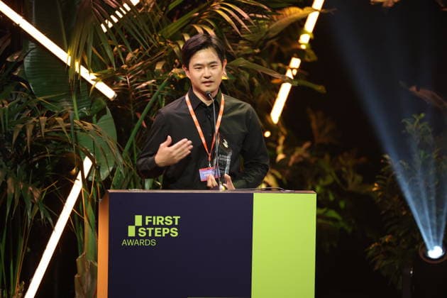 FIRST STEPS 2026 Short Film Winner: BAN DAL by Hae Sup Sin. Award ceremony on stage at the FIRST STEPS 2026 awards ceremony at the Theater des Westens in Berlin Copyright: xEventpressxFuhrx