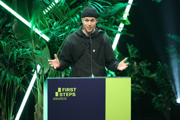FIRST STEPS 2026 Documentary Film: Hans Block s Acceptance Speech at the FIRST STEPS 2026 Awards Ceremony on Stage at the Theater des Westens in Berlin Copyright: xEventpressxFuhrx