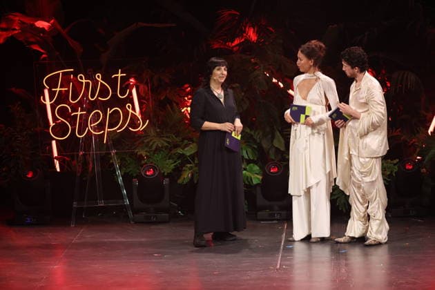 FIRST STEPS 2026 Hosts Malaya Maximilian and No Fear Bernd Eichinger Award Acceptance Speech by Ira Tondowski Award Ceremony on Stage at the FIRST STEPS 2026 Awards at the Theater des Westens in Berlin Copyright: xEventpressxFuhrx