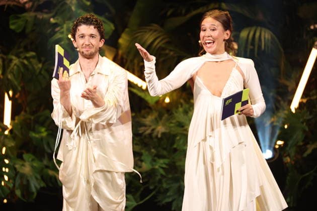 FIRST STEPS 2026 Hosts Malaya and Maximilian Presenting Awards on Stage at the FIRST STEPS 2026 Awards Ceremony at the Theater des Westens in Berlin Copyright: xEventpressxFuhrx