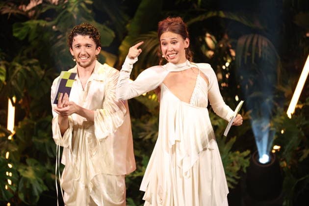 FIRST STEPS 2026 Hosts Malaya and Maximilian Presenting Awards on Stage at the FIRST STEPS 2026 Awards Ceremony at the Theater des Westens in Berlin Copyright: xEventpressxFuhrx