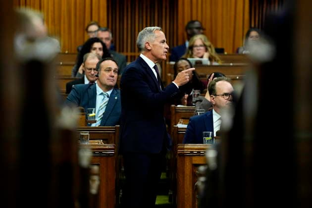October 5, 2026, Ottawa, On, CAN: Prime Minister Mark Carney rises during Question Period in the House of Commons on Parliament Hill in Ottawa on Monday, Oct. 5, 2026. Ottawa CAN  - ZUMAc35_ 20261005_zaf_c35_110 Copyright: xJustinxTangx