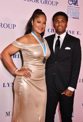 NEW YORK, NY - OCTOBER 5: Laila Ali and Curtis Muhammad Conway Jr. at the 41st Annual Great Sports Legends Dinner on October 5, 2026 at the New York Hilton in New York City. Copyright: xmpi099x