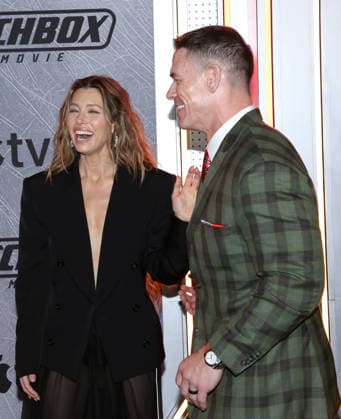 Apple Original Films Matchbox The Movie New York Premiere Jessica Biel and John Cena attending Apple Original Films Matchbox The Movie New York Premiere held at AMC Lincoln Square on October 5, 2026 in New York City, NY New York City AMC Lincoln Square NY USA Copyright: xStevenxBergman AFF-USA.COMx
